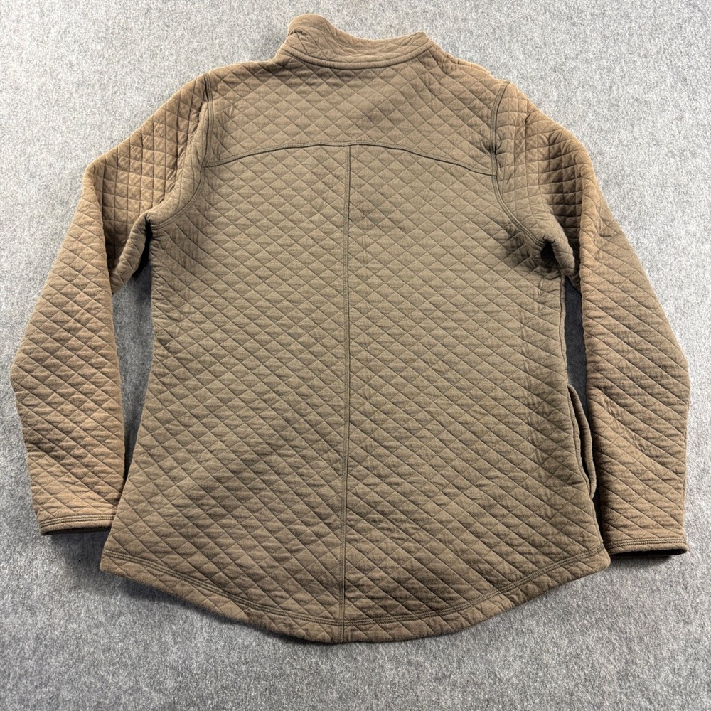 Duluth Trading Co Women Size L Brown Quilted Snap Neck Pullover Sweatshirt * - Picture 7 of 16